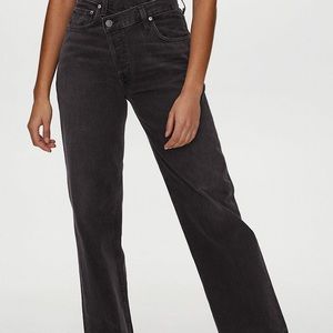 AGOLDE criss cross black jeans